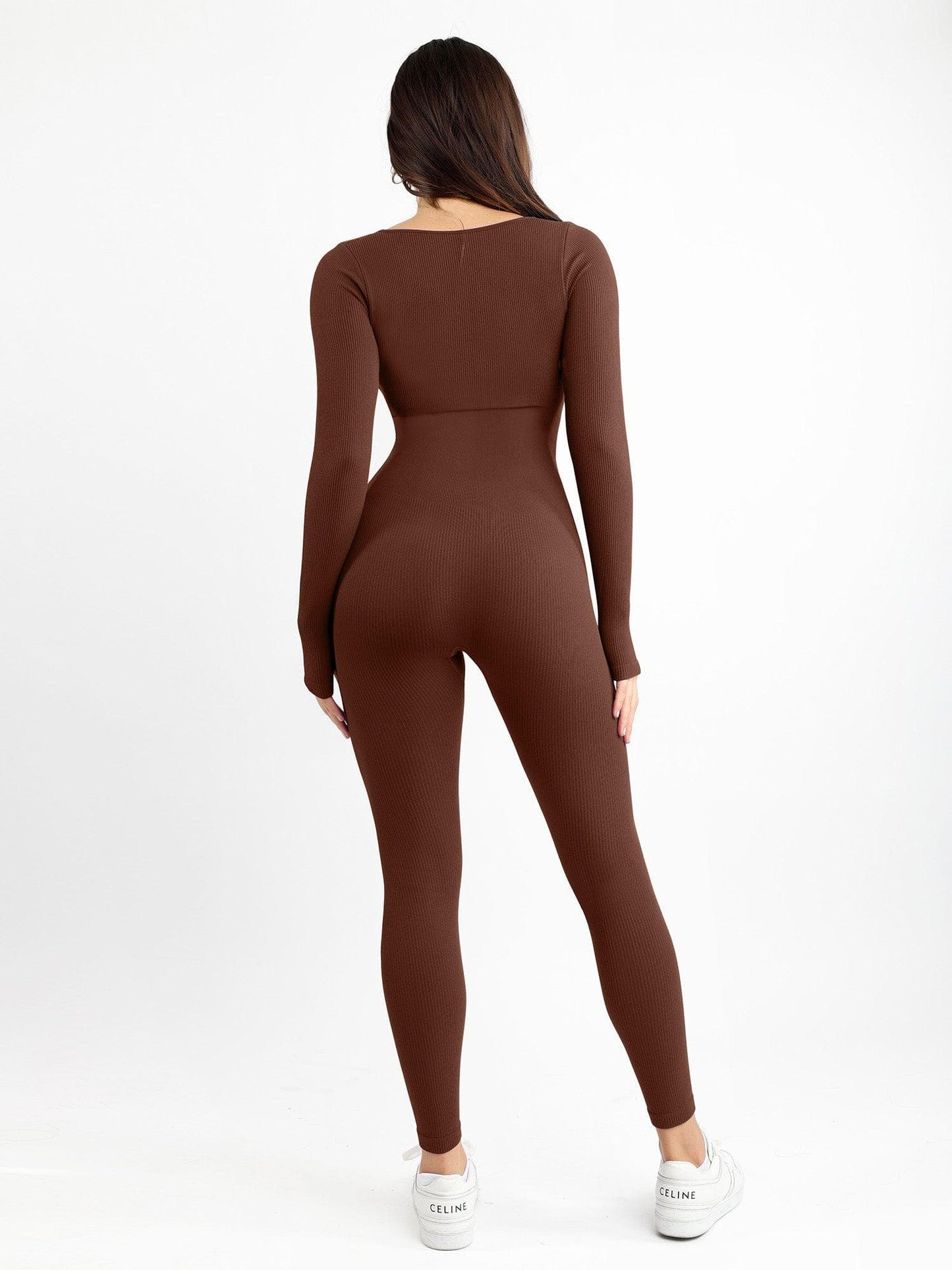 Seamless Smoothing Jumpsuit – Built-In Shapewear + Bra Support
