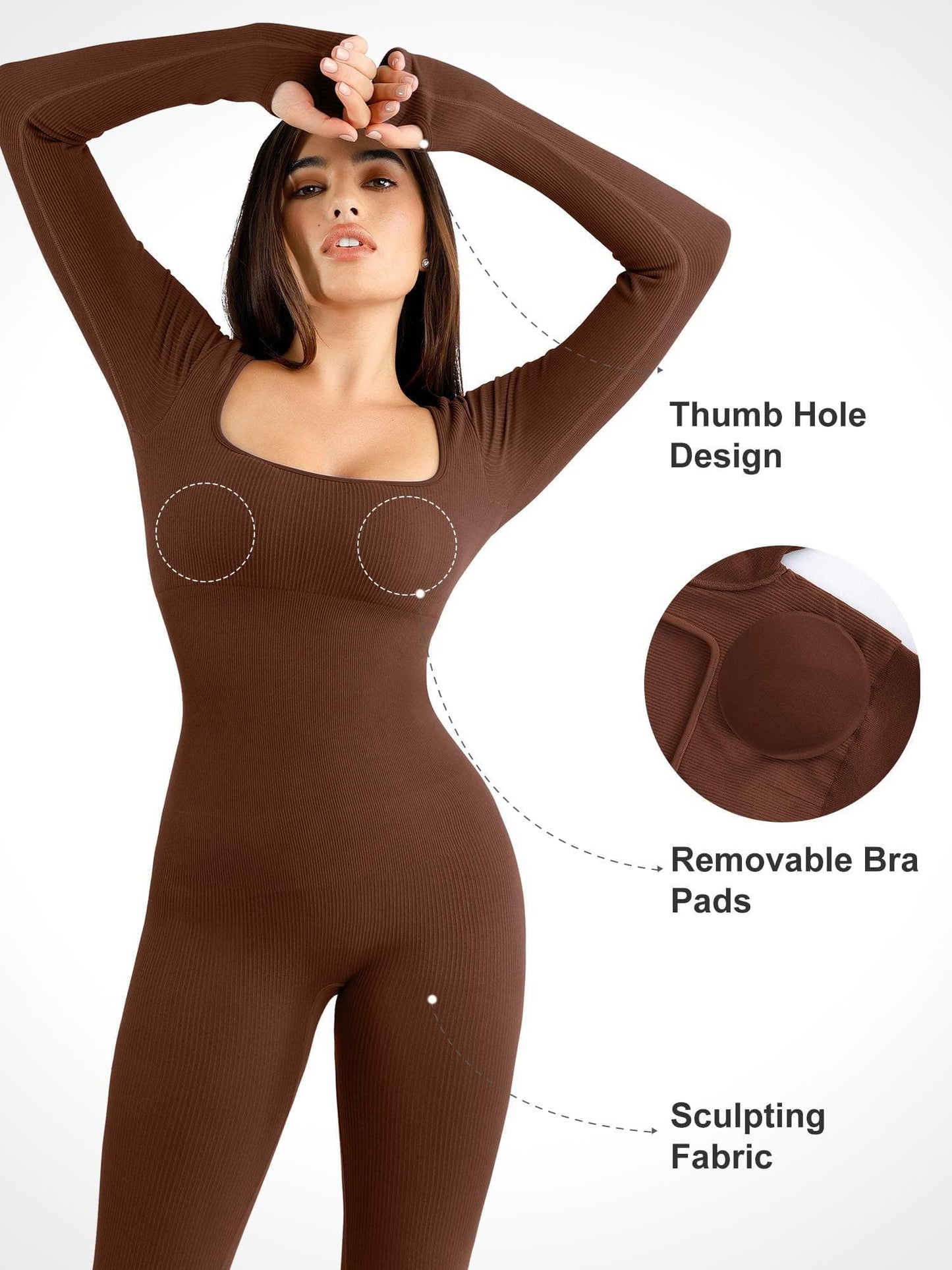 Seamless Smoothing Jumpsuit – Built-In Shapewear + Bra Support
