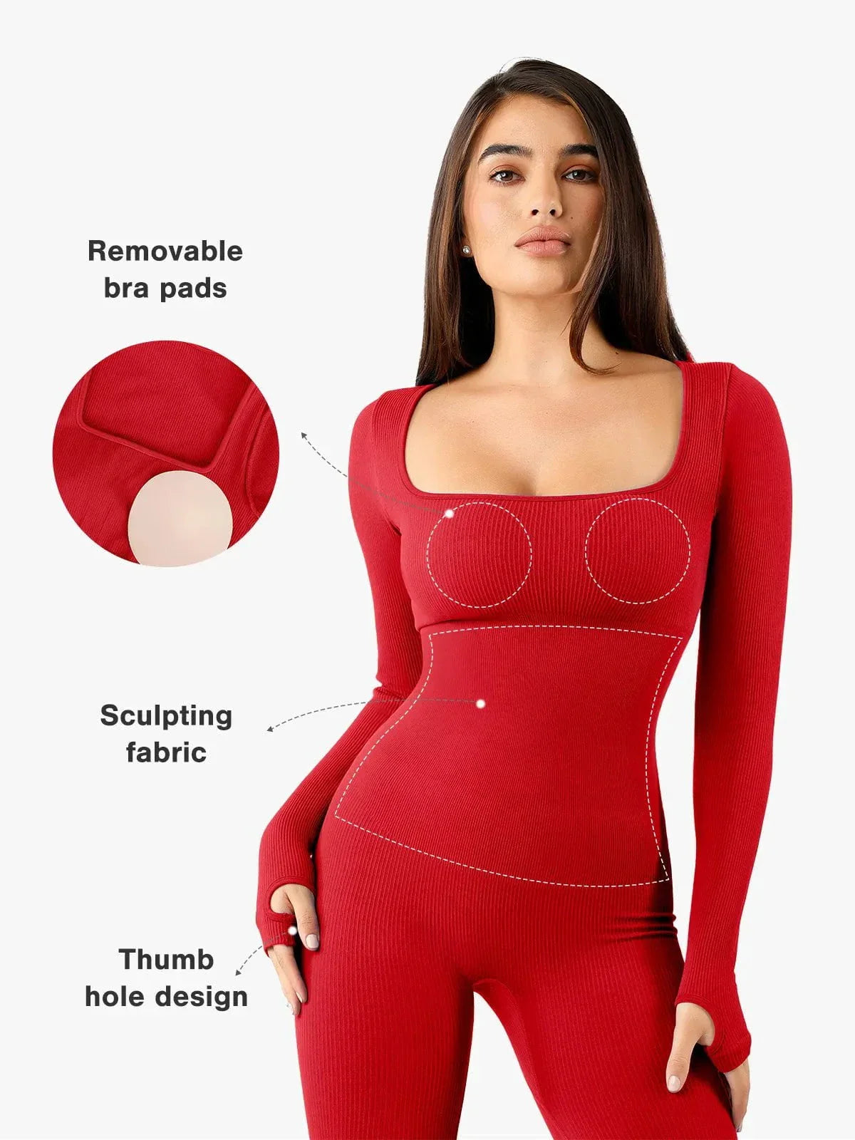 Seamless Smoothing Jumpsuit – Built-In Shapewear + Bra Support