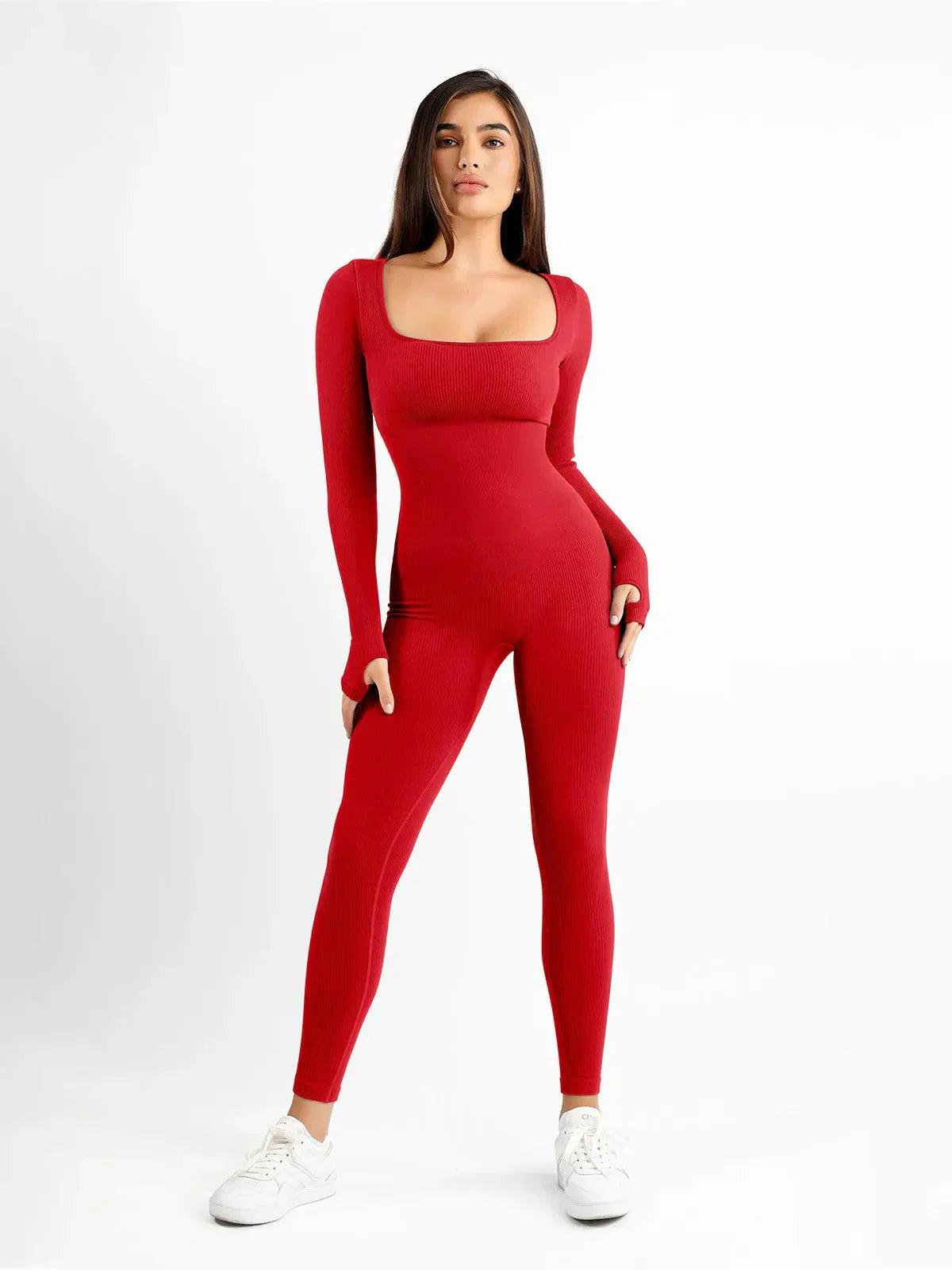 Seamless Smoothing Jumpsuit – Built-In Shapewear + Bra Support