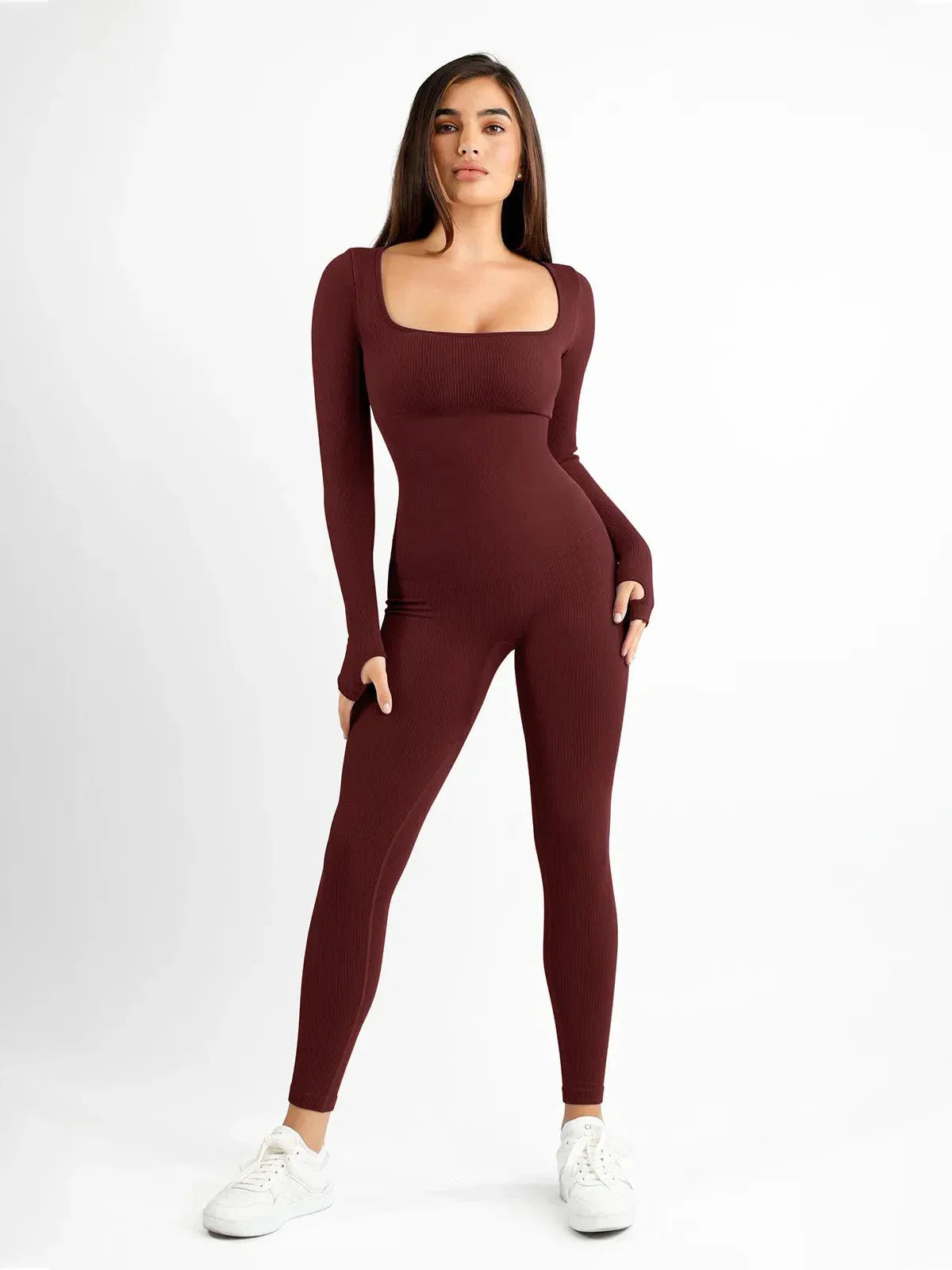 Seamless Smoothing Jumpsuit – Built-In Shapewear + Bra Support