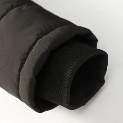 Chic och mysig vadderad fleece vinterkappa