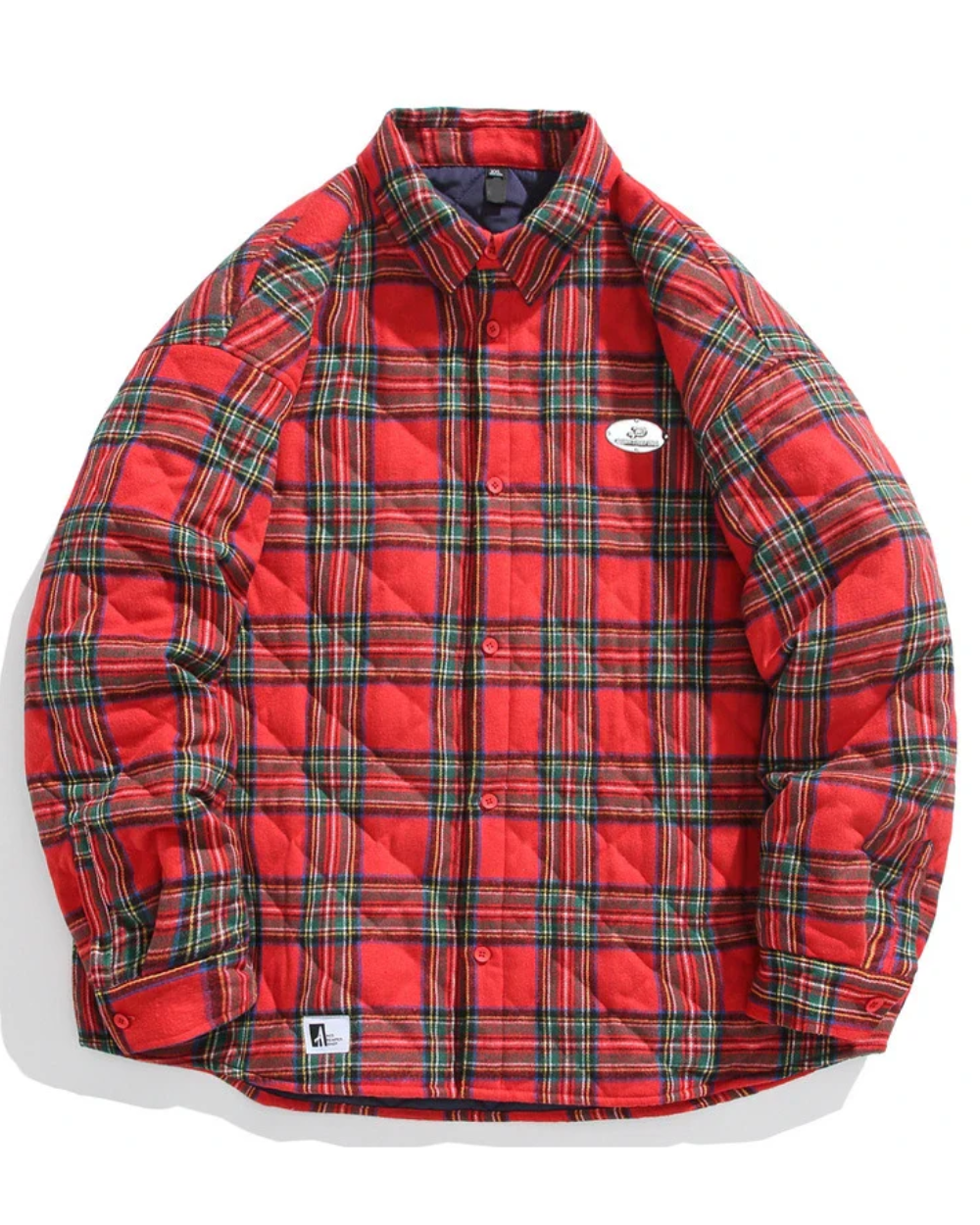 Vintage bomulljacka med vaddering för elegant retrostil