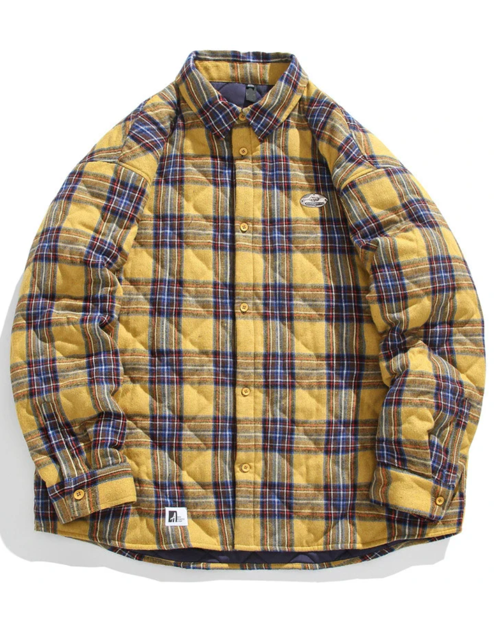 Vintage bomulljacka med vaddering för elegant retrostil