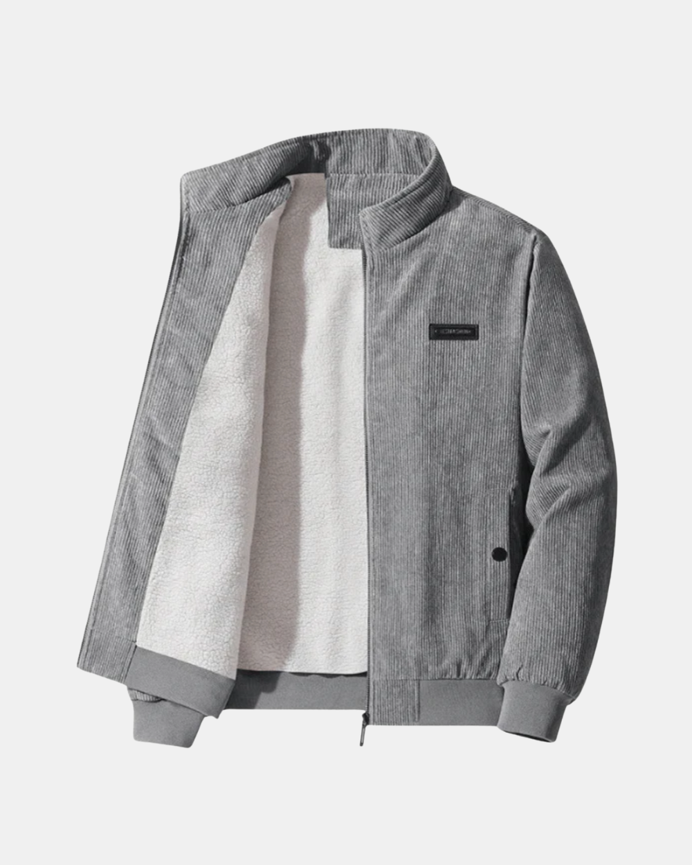 Vadderad konstläderjacka med cypressmönster i elegant och varm stil