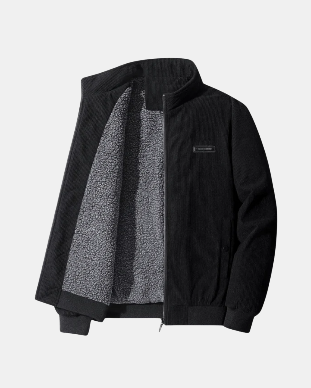 Vadderad konstläderjacka med cypressmönster i elegant och varm stil