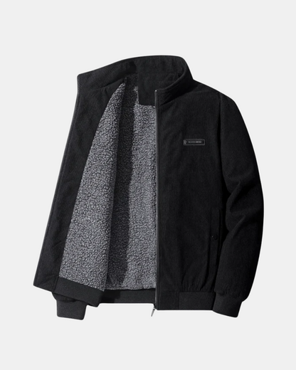 Vadderad konstläderjacka med cypressmönster i elegant och varm stil