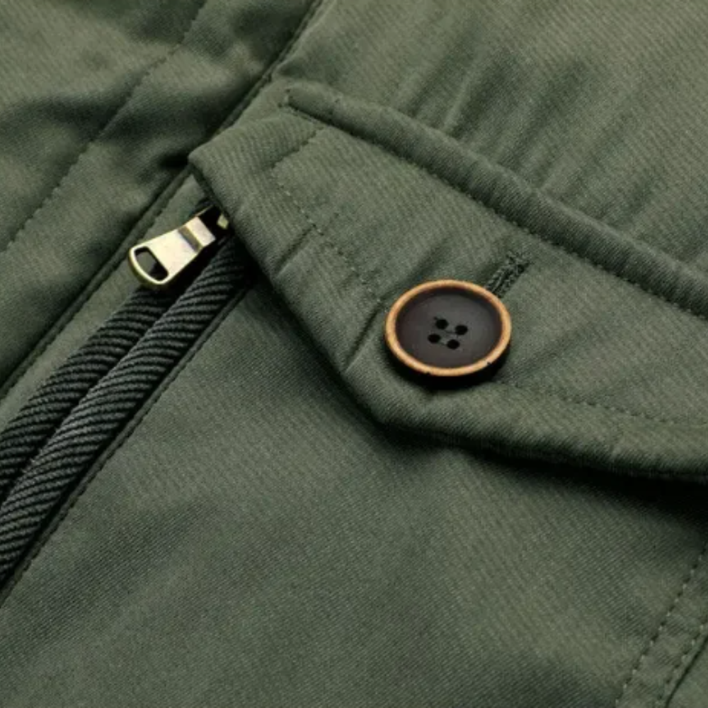 Elegant ytterjacka för utomhus med vadderad foder