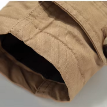 Lyxig dubbelknäppt trenchjacka med fickor och mysig komfort