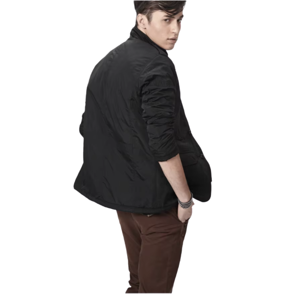 Vindjacka utan krag med ångbad och stilfull design