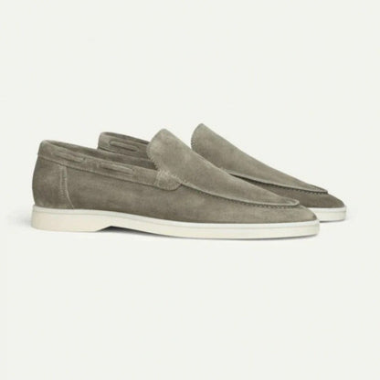 Brown Suede Loafers for Men - Comfortable Slip-On Moc Toe Loafer Shoes