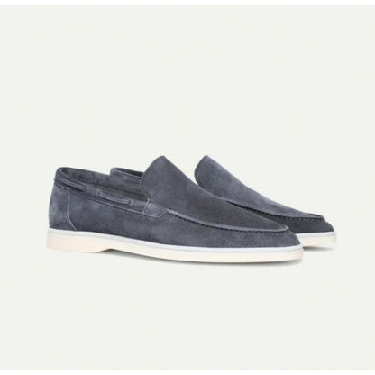 Brown Suede Loafers for Men - Comfortable Slip-On Moc Toe Loafer Shoes