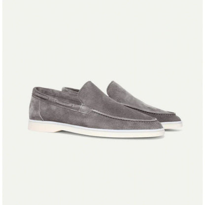 Brown Suede Loafers for Men - Comfortable Slip-On Moc Toe Loafer Shoes