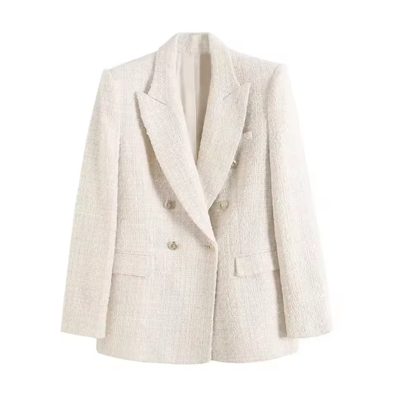 Tailored Long-Sleeve Notched Collar Blazer for Women – Versatile Day-to-Evening Wear, Structured Fit, Layering Friendly