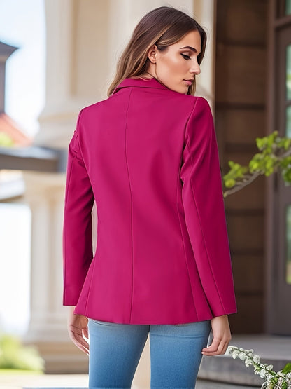 Kvinnoanpassad Blazer med Mockaliknande Yta – Elegant Arbetsklädsel och Avslappnad Chic