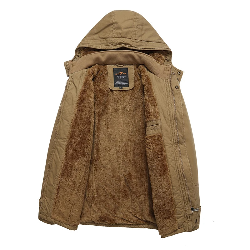 Chic och Mysig Bomullsopad Vinterjacka