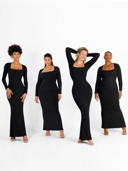 Seamless Smoothing Dress – Built-In Shapewear for Effortless Style