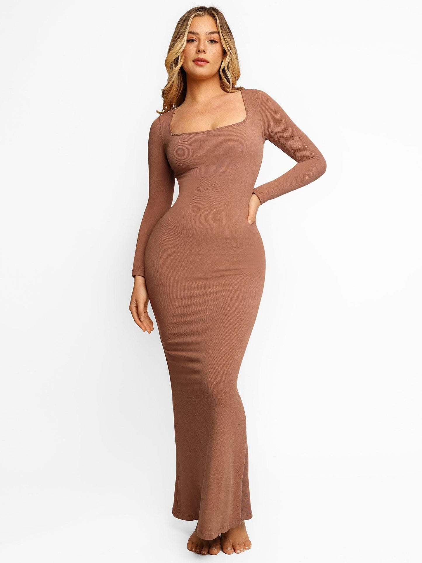 Seamless Smoothing Dress – Built-In Shapewear for Effortless Style