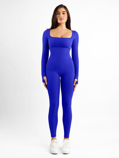 Seamless Smoothing Jumpsuit – Built-In Shapewear + Bra Support