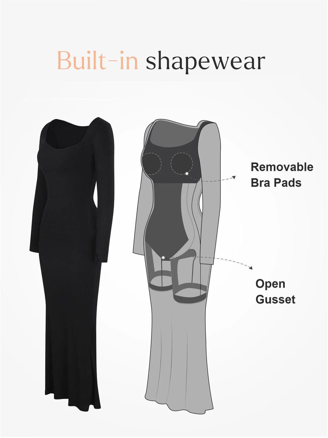 Seamless Smoothing Dress – Built-In Shapewear for Effortless Style