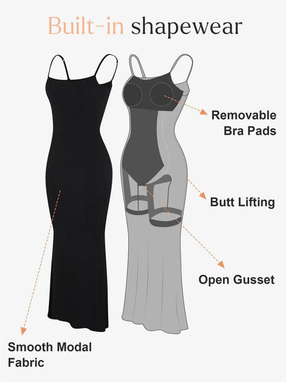 Seamless Smoothing Dress – Built-In Shapewear for Effortless Style